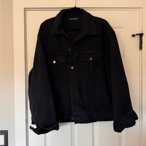 Missguided🩷 Women’s Black Denim Jacket Size 10 🖤